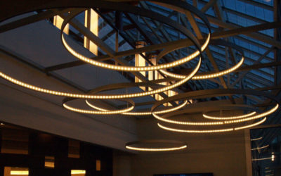 Fire Farm Lighting Ringz Pendants Installation in Baltimore