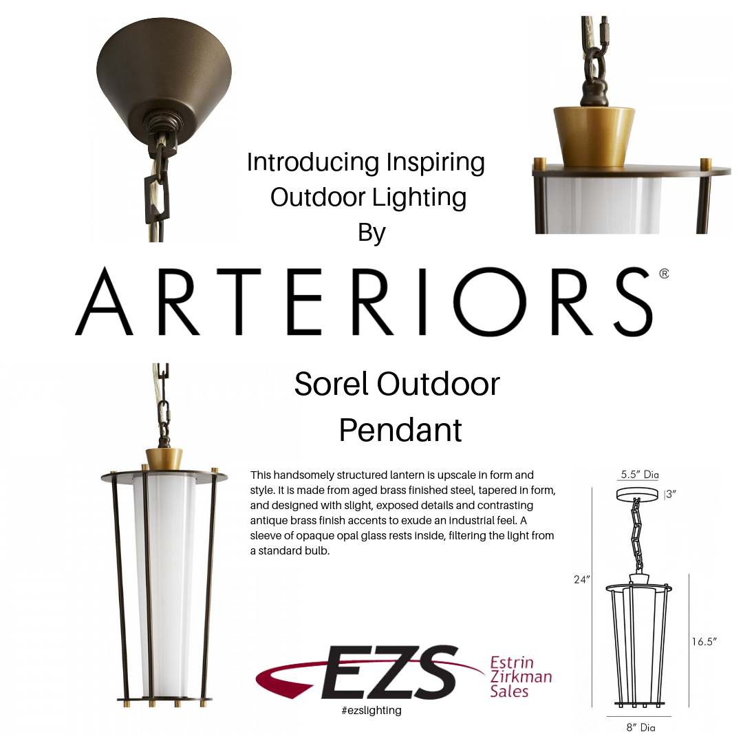 Arteriors Luxury outdoor lighting Sorel i New York and New jersey by  Estrin Zirkman sales   